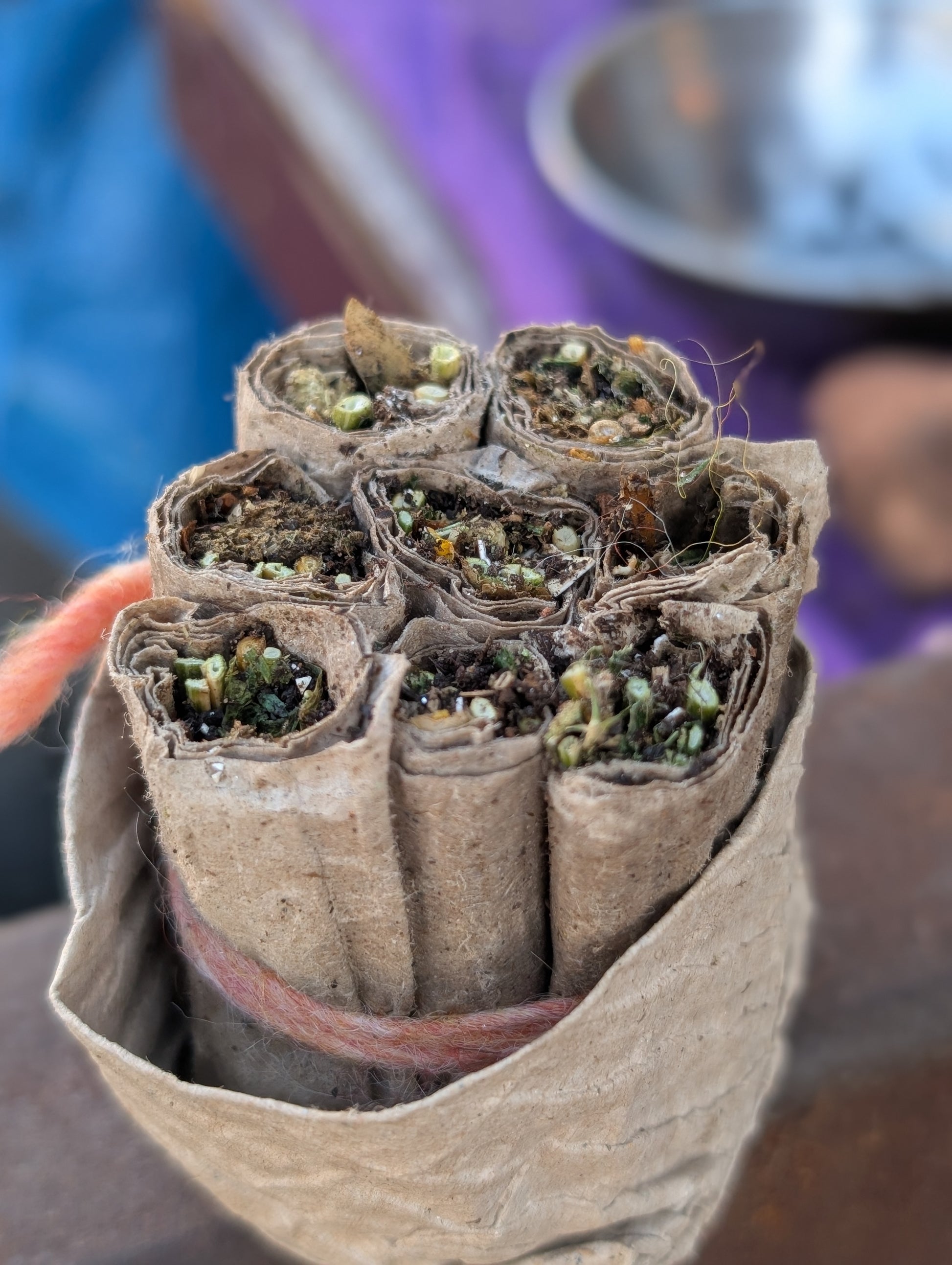 hand made fertilizer in bundle 
